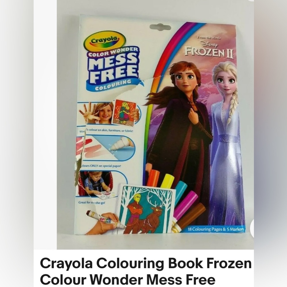 New Crayola Disney Frozen Color Wonder Mess Free Activity made in USA